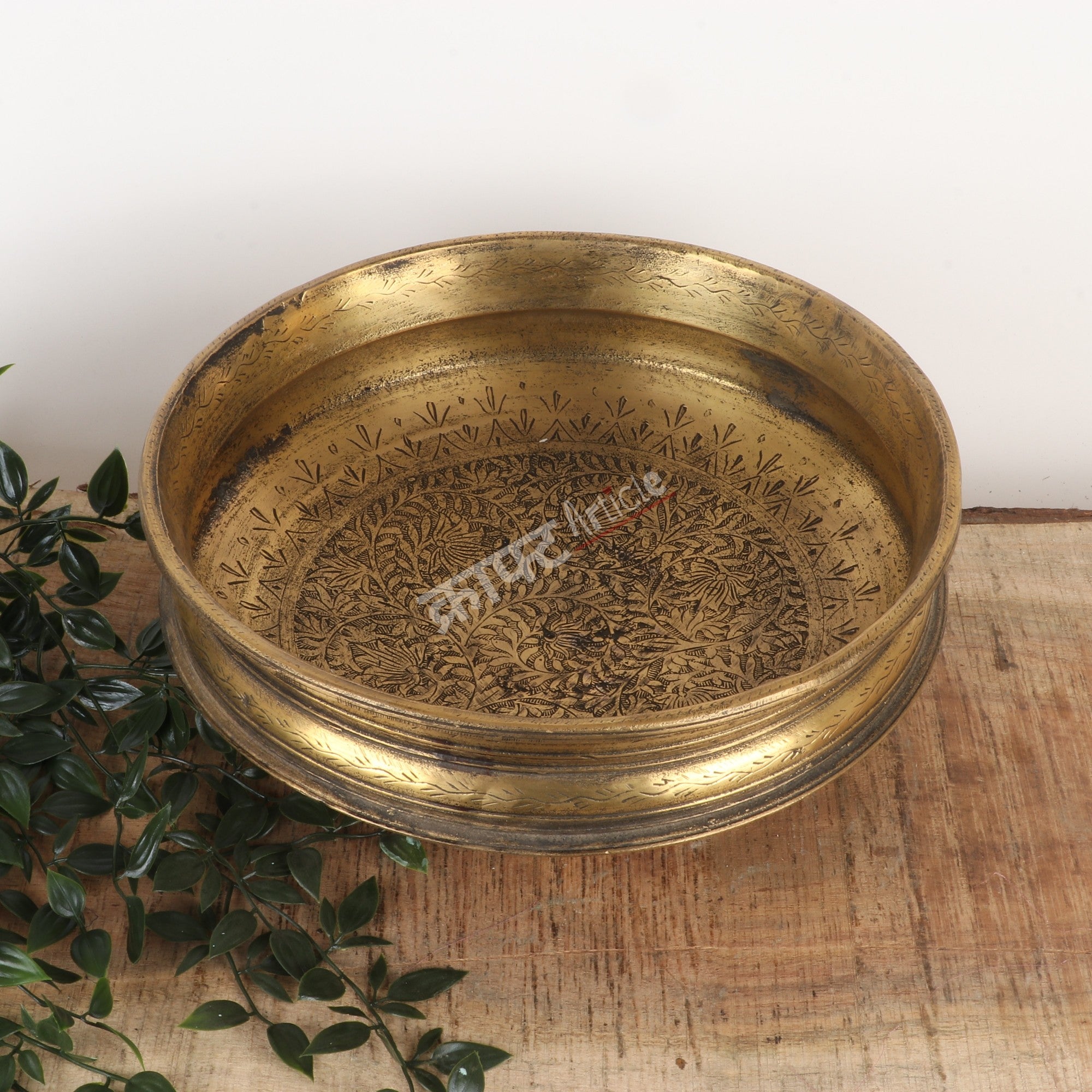 Brass Carving Urli Figurine