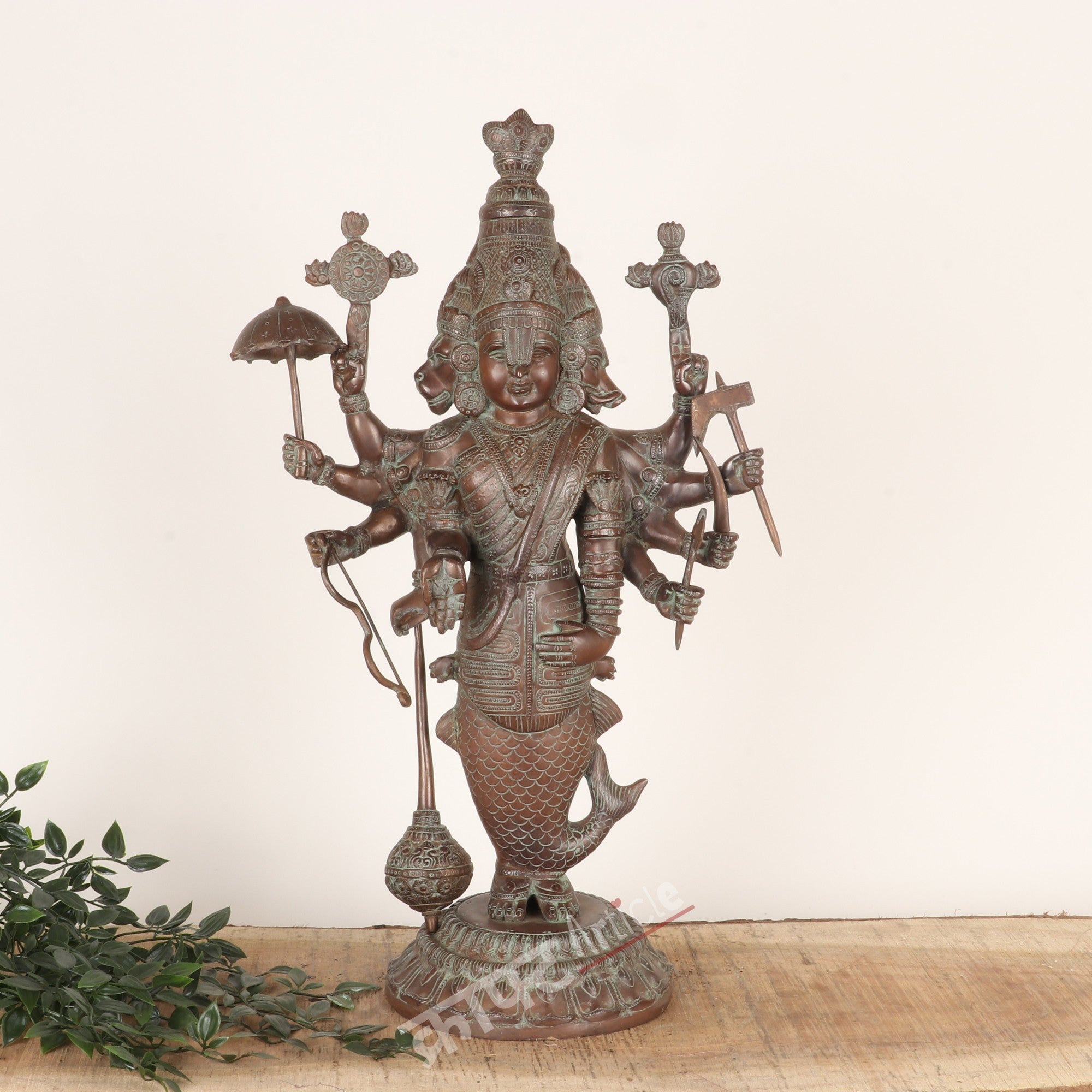 Brass Lord Vishnu Dashavatara Sculpture