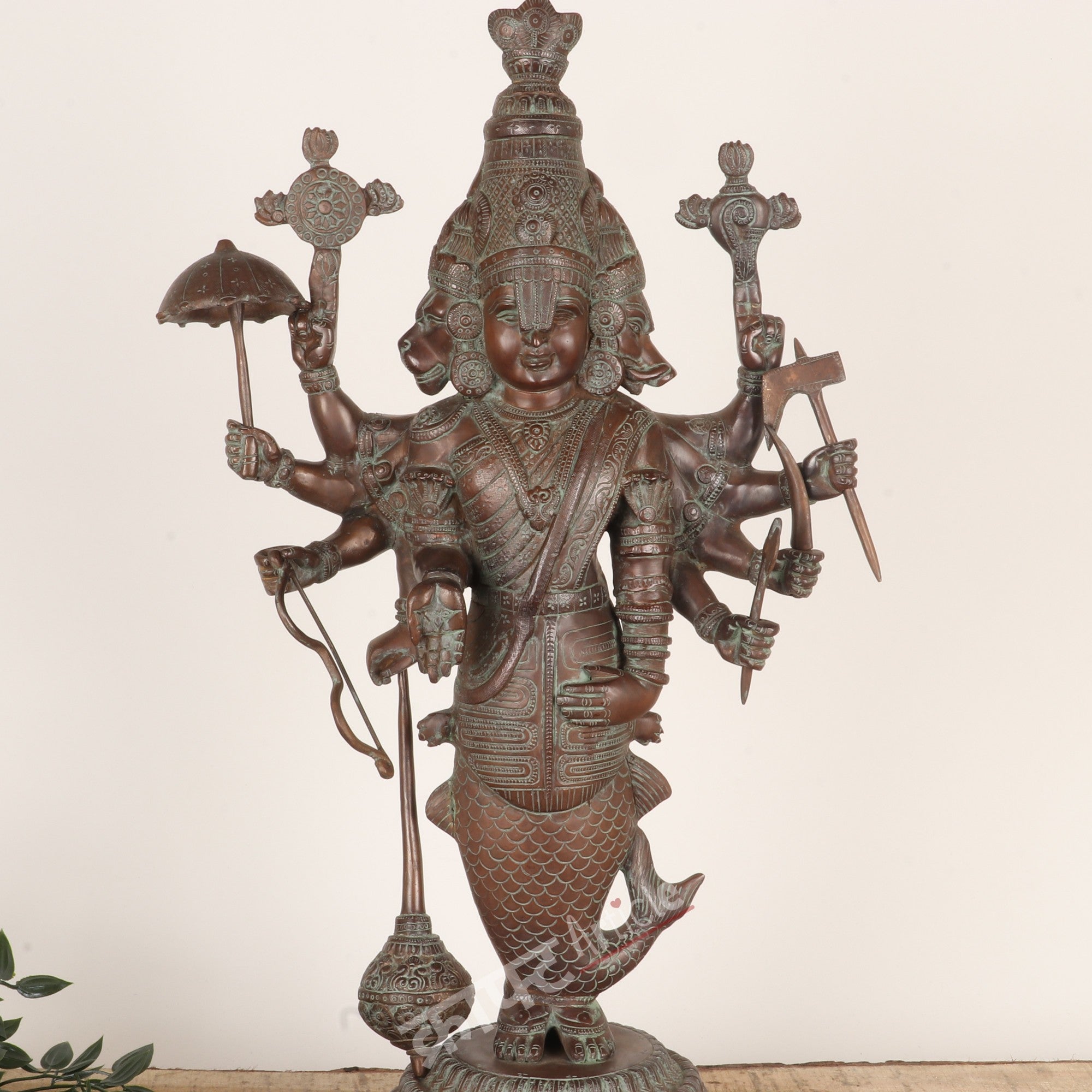 Brass Lord Vishnu Dashavatara Sculpture