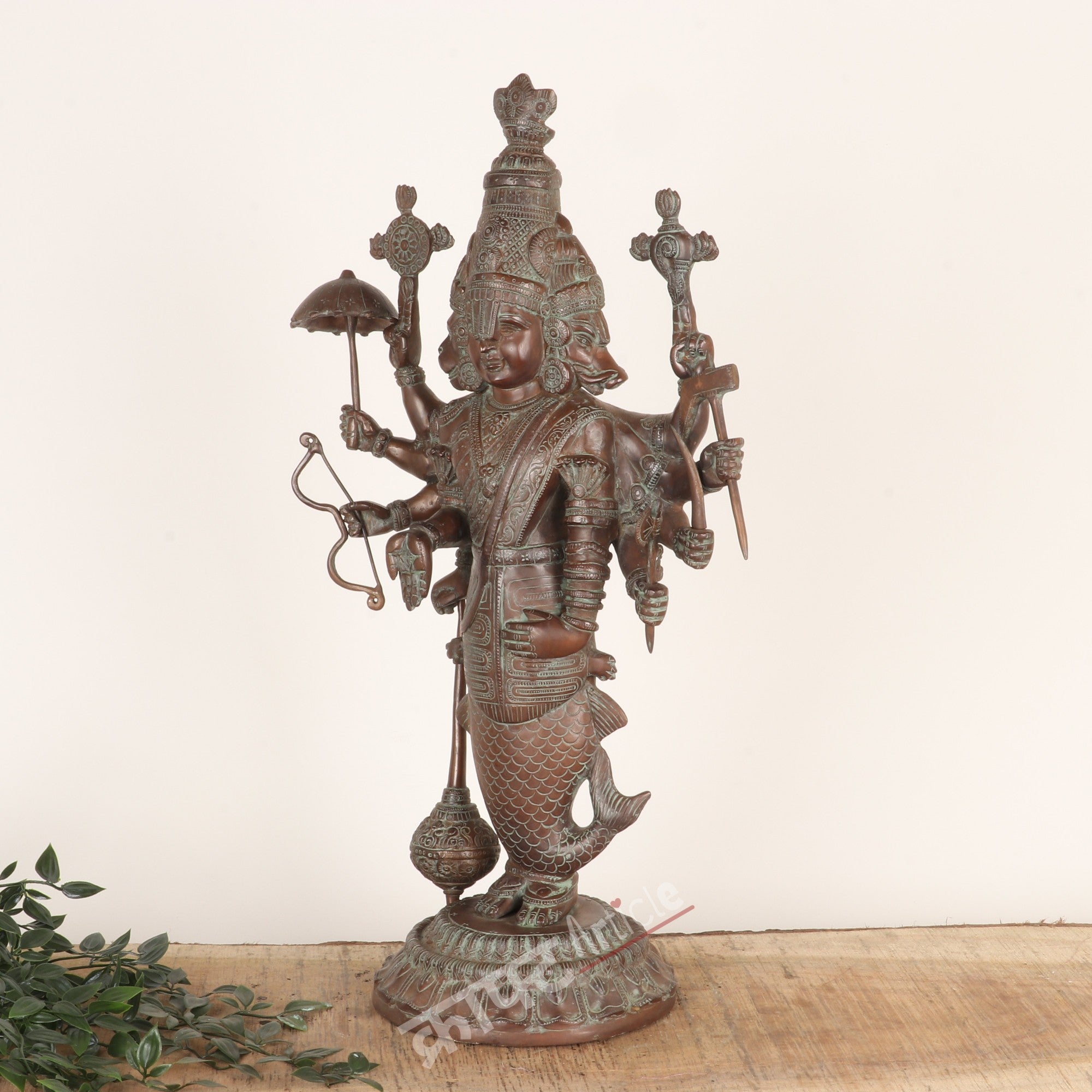 Brass Lord Vishnu Dashavatara Sculpture