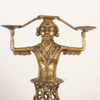 Traditional Tribal Brass Lamp Stand (Dokra Art)