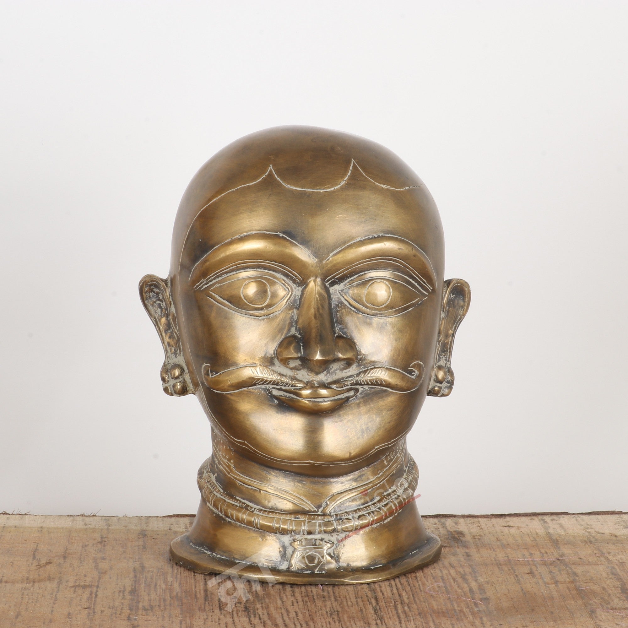 Brass Shiva Head Sculpture