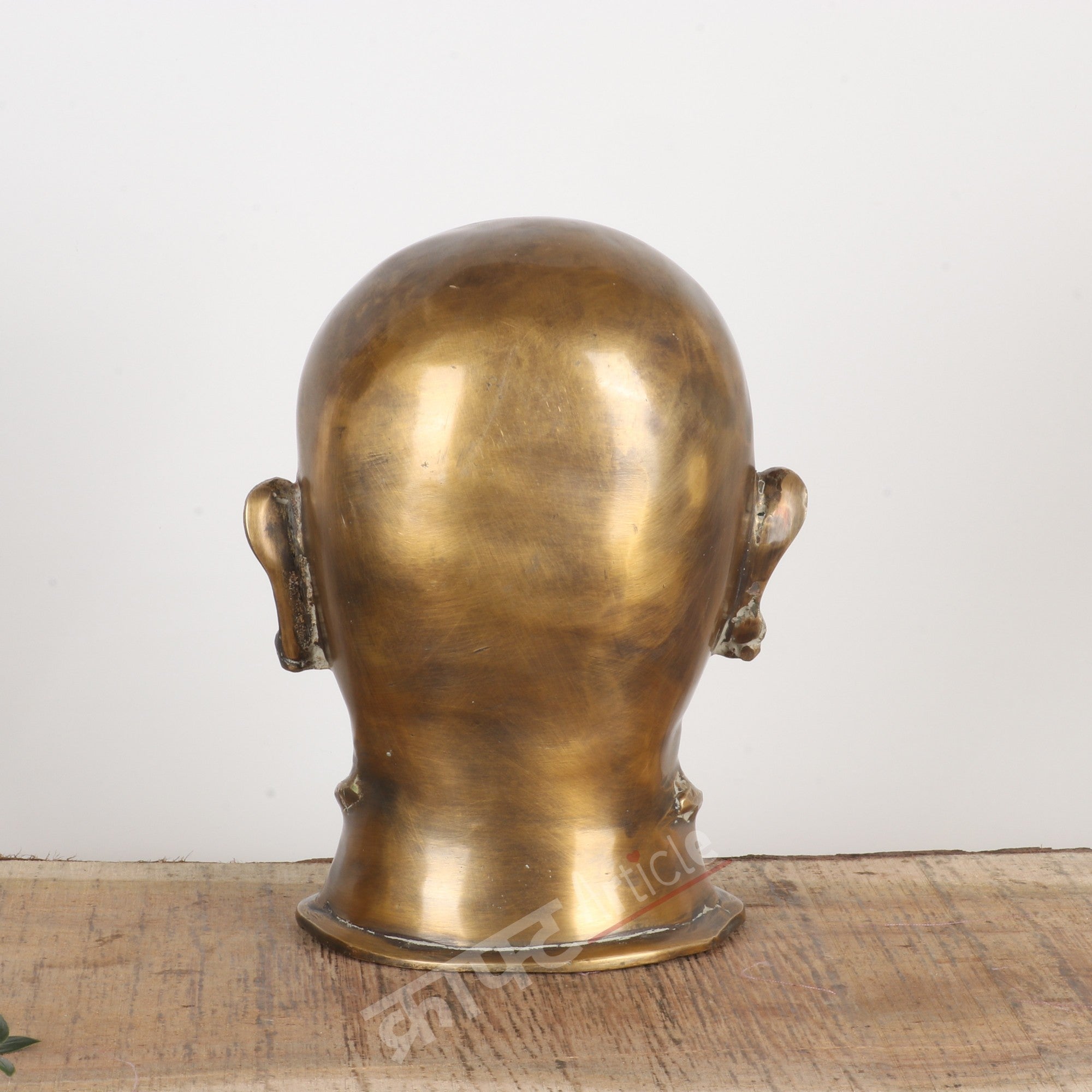 Brass Shiva Head Sculpture