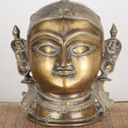 Brass Gauri Head Sculpture