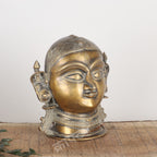 Brass Gauri Head Sculpture