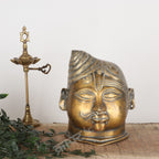 Brass Shiva Gauri Ardhnarisavara Head Sculpture