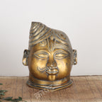 Brass Shiva Gauri Ardhnarisavara Head Sculpture