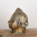 Brass Shiva Gauri Ardhnarisavara Head Sculpture