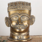 Brass Lord Shiva Head Sculpture