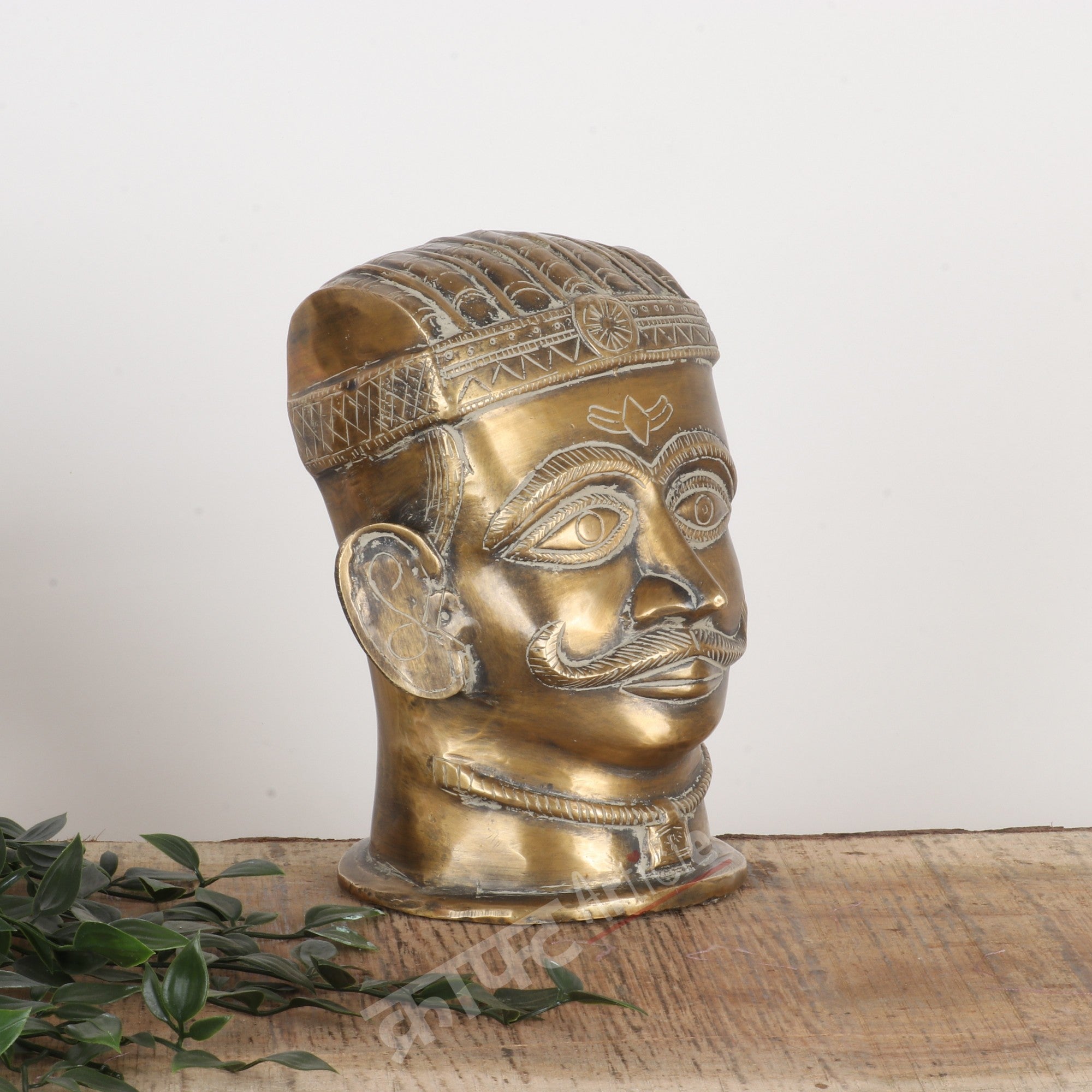 Brass Lord Shiva Head Sculpture