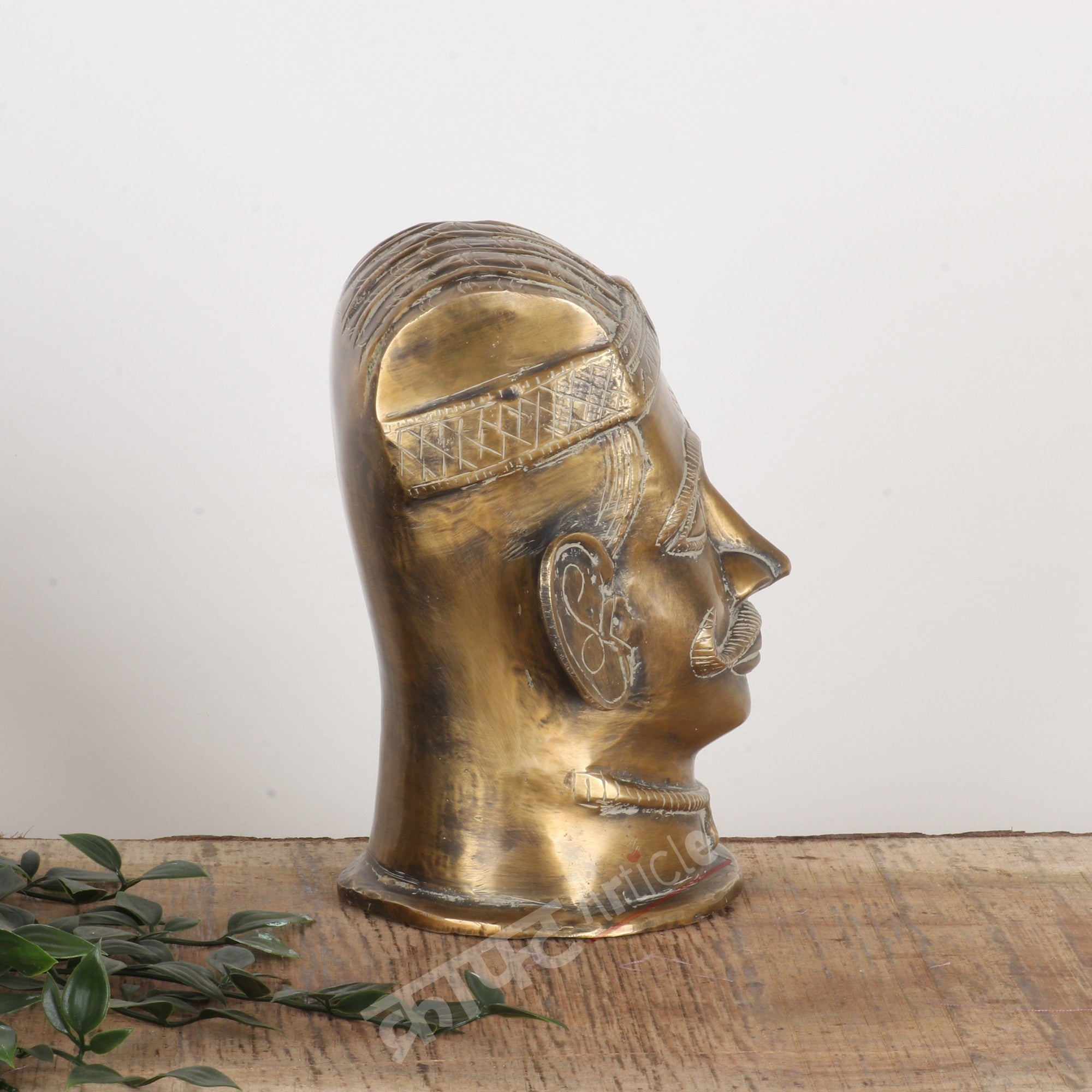 Brass Lord Shiva Head Sculpture