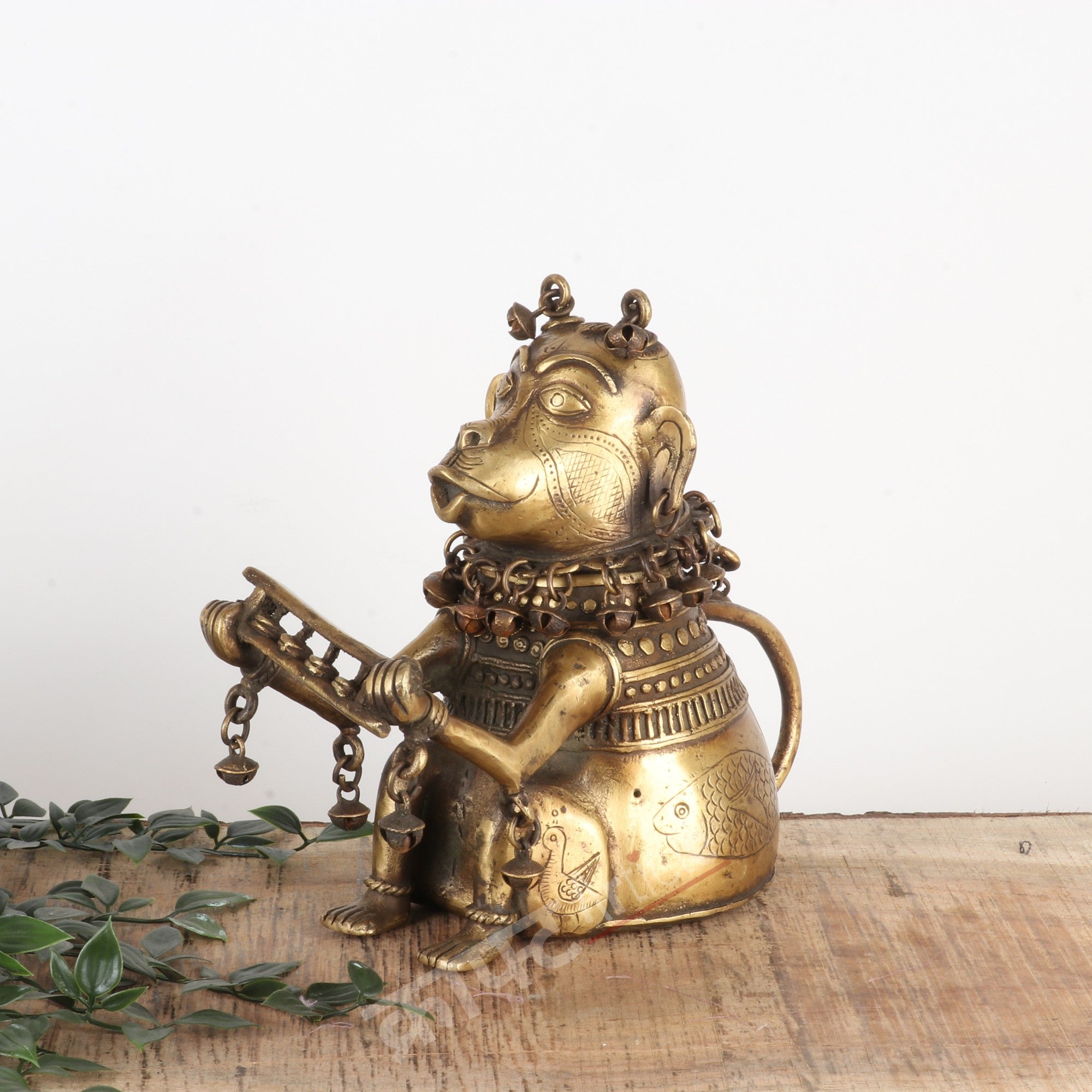 Tribal Brass Monkey-Form Ritual Vessel
