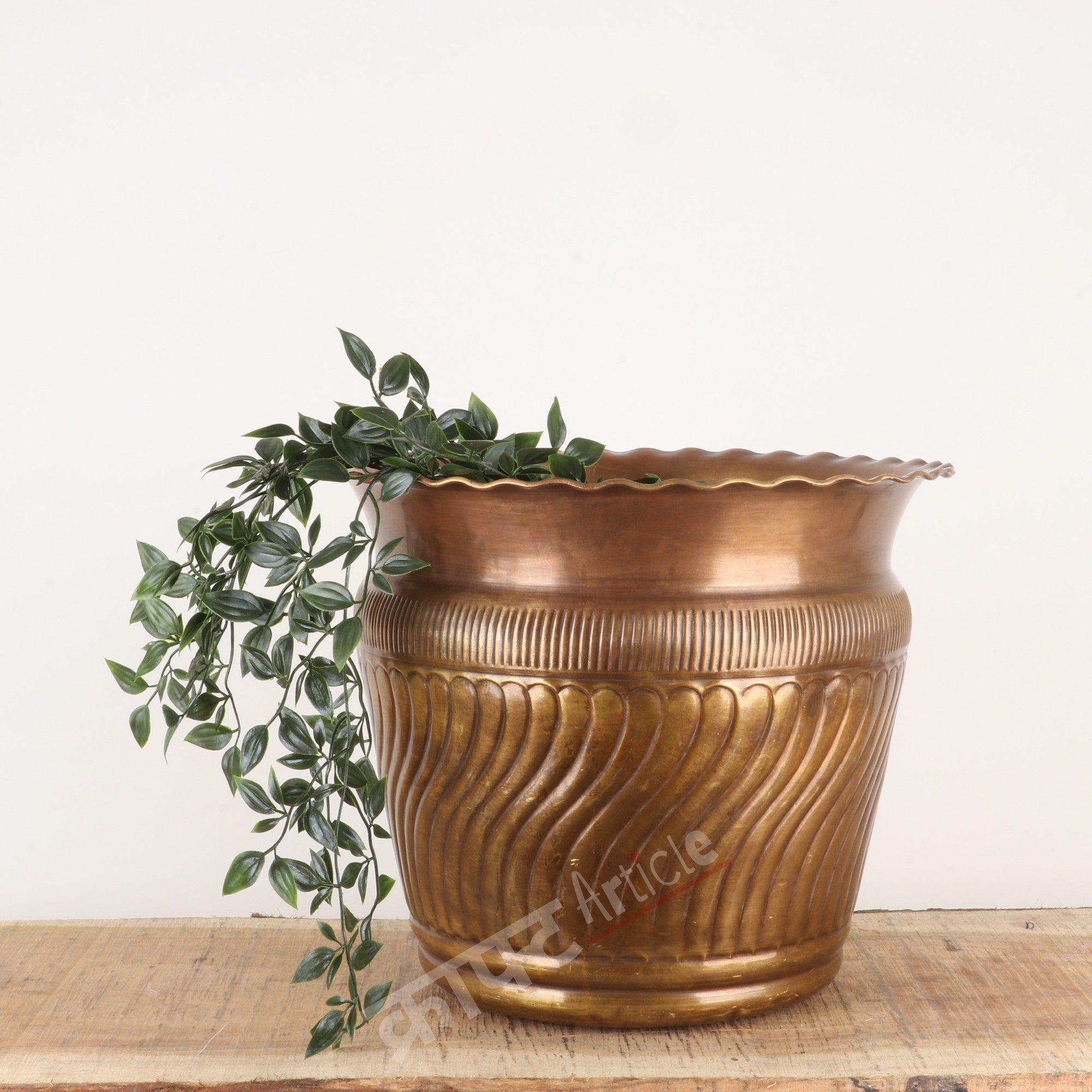 Handmade Brass Planter 12"