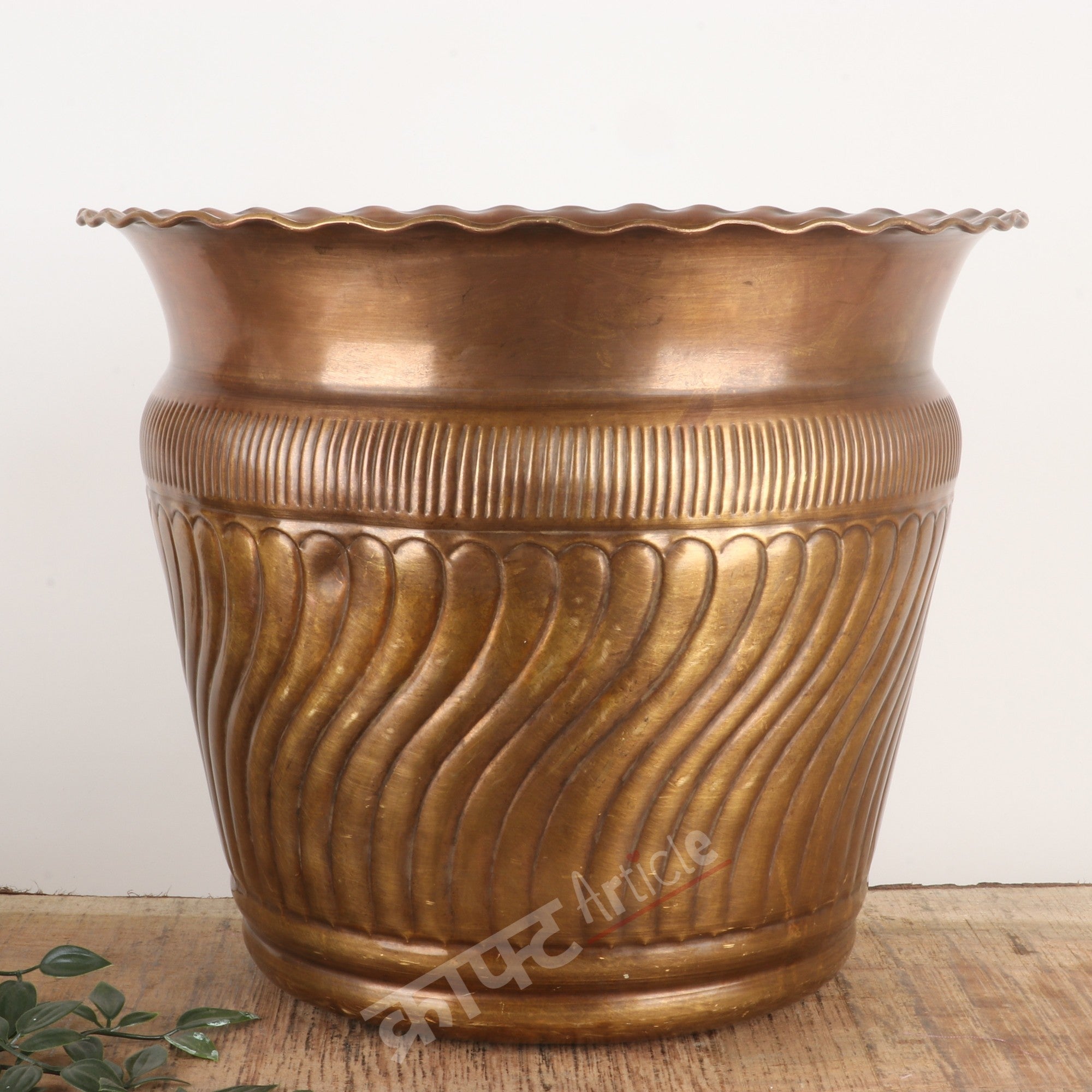 Handmade Brass Planter 12"
