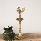 Traditional Oil Lamp (Peacock Diya) 24"