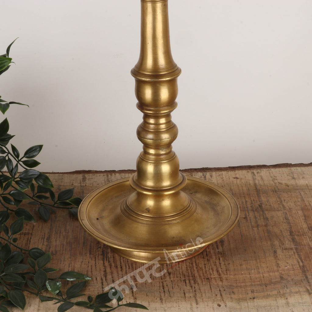 Traditional Oil Lamp (Peacock Diya) 24"