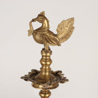Traditional Oil Lamp (Peacock Diya) 24"
