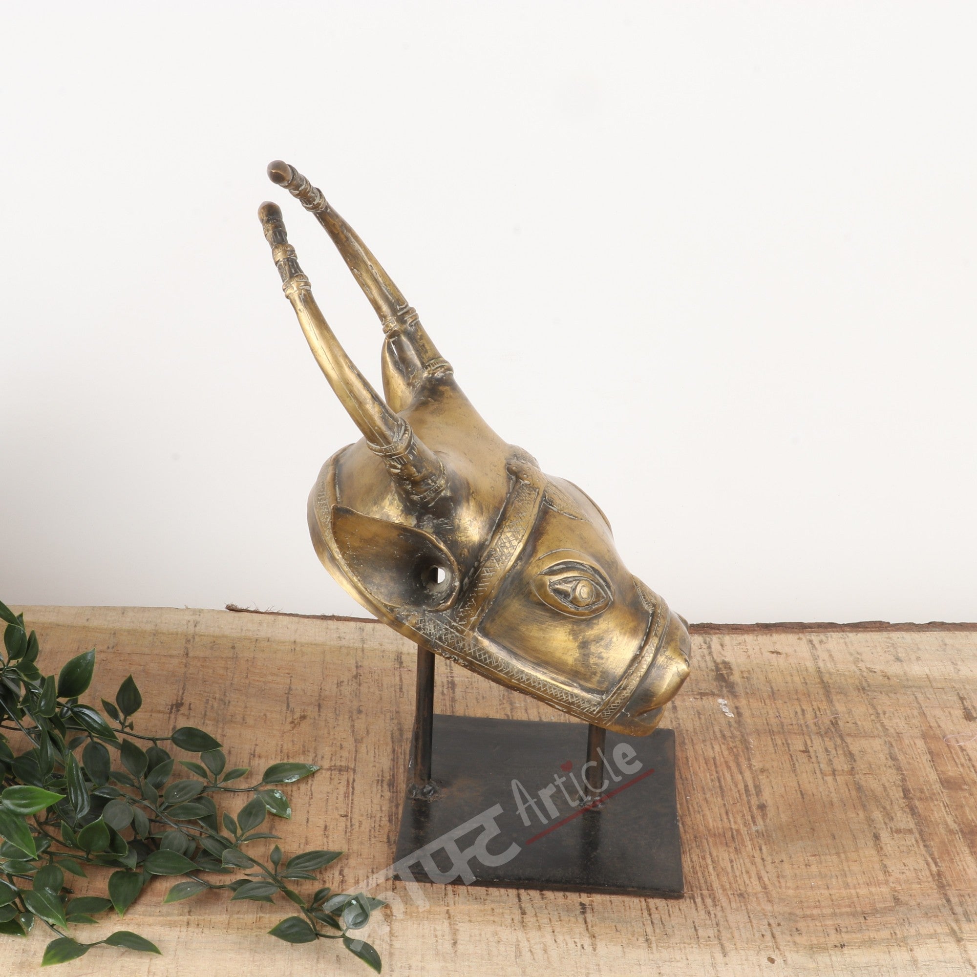 Brass Bull Head Wall Accents