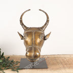 Brass Vintage Bull Head Wall Accents