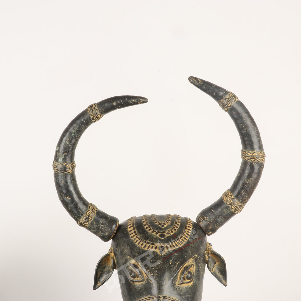 Brass Bull Head Wall Sculpture