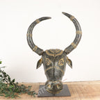 Brass Bull Head Wall Sculpture