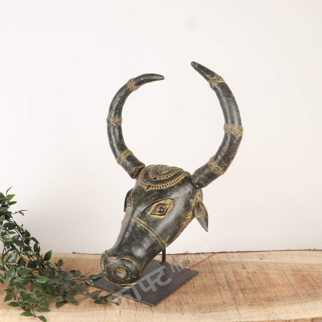 Brass Bull Head Wall Sculpture