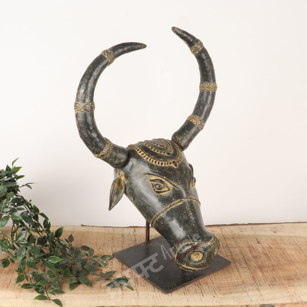 Brass Bull Head Wall Sculpture