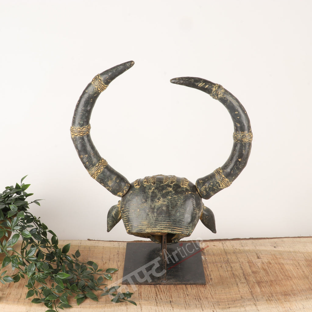 Brass Bull Head Wall Sculpture
