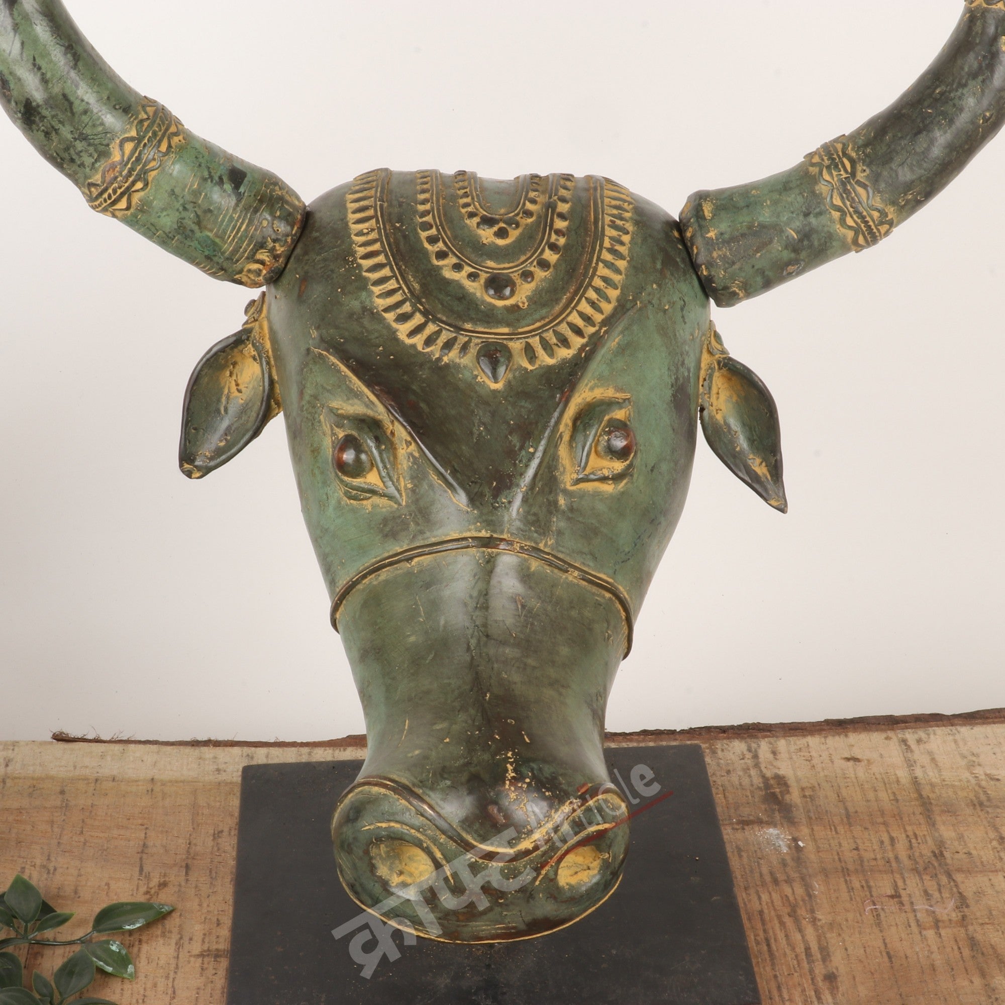 Handcrafted Brass Bull Head Wall Sculpture