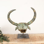 Handcrafted Brass Bull Head Wall Sculpture