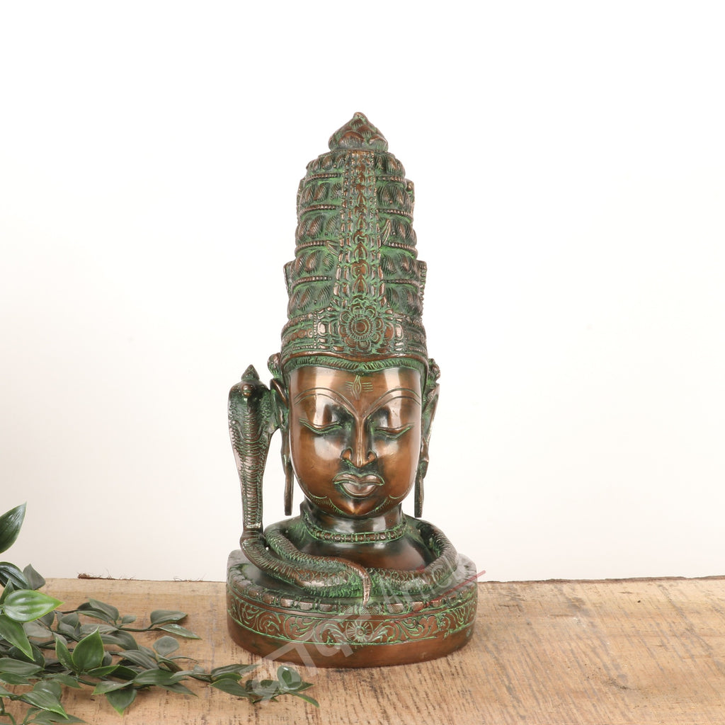 Brass Shiva Head Statue