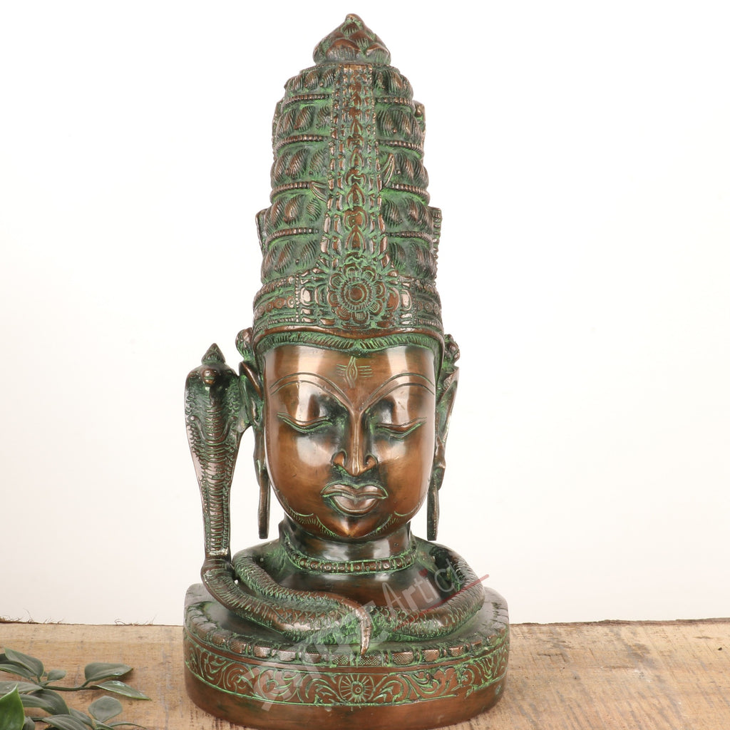 Brass Shiva Head Statue
