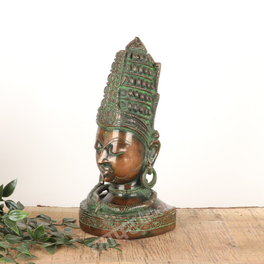 Brass Shiva Head Statue