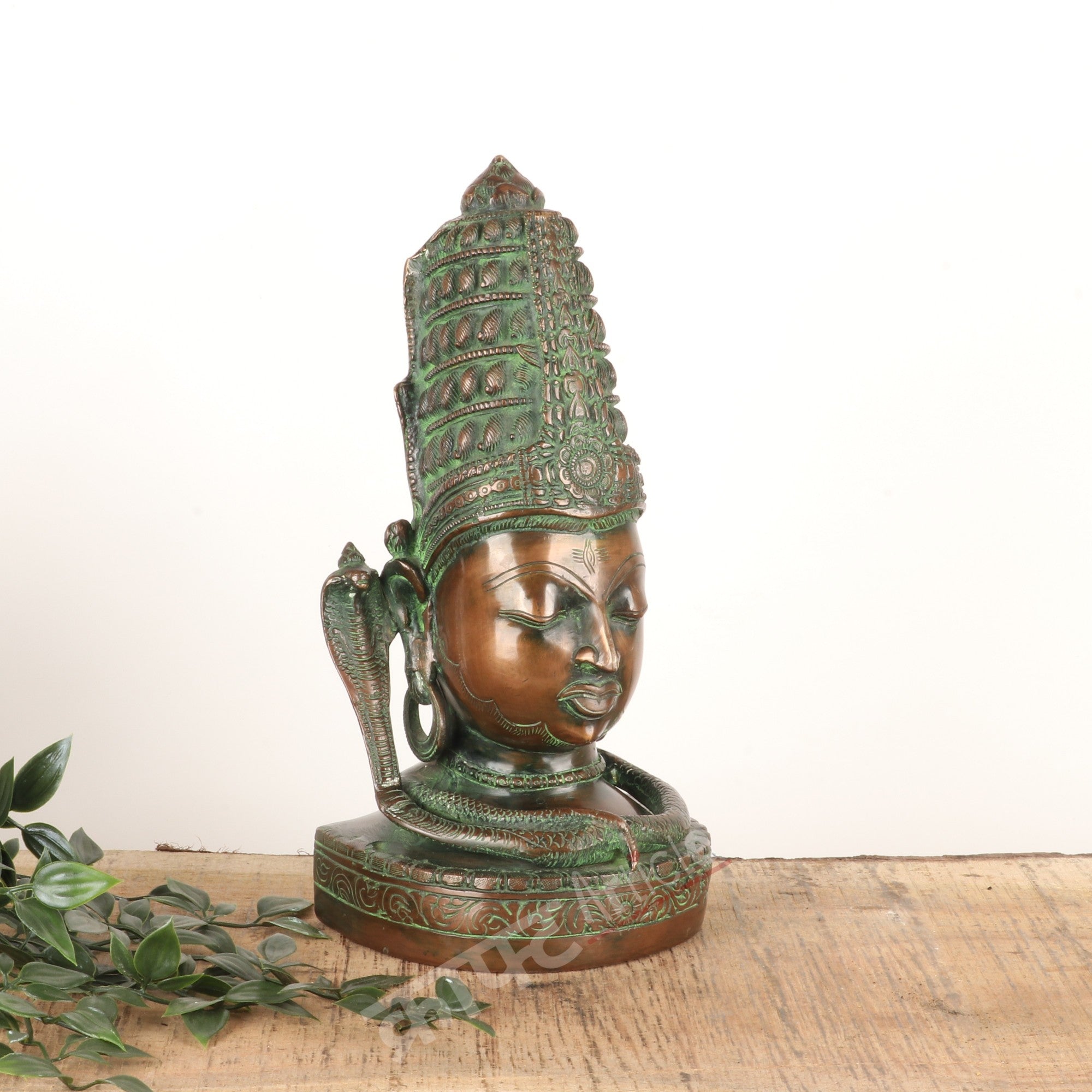 Brass Shiva Head Statue