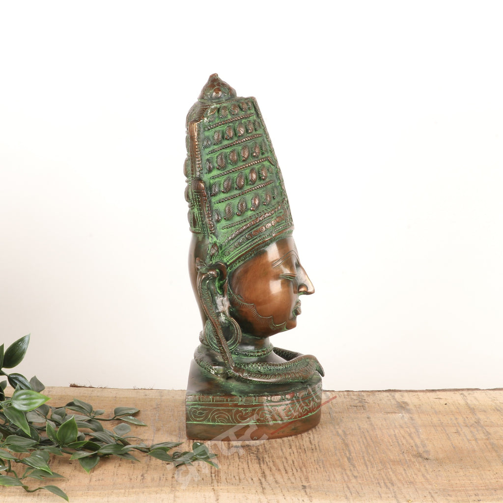 Brass Shiva Head Statue