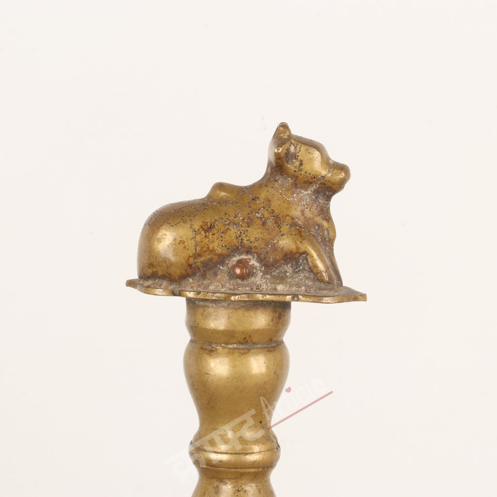 Brass Bell with Sacred Nandi Figurine