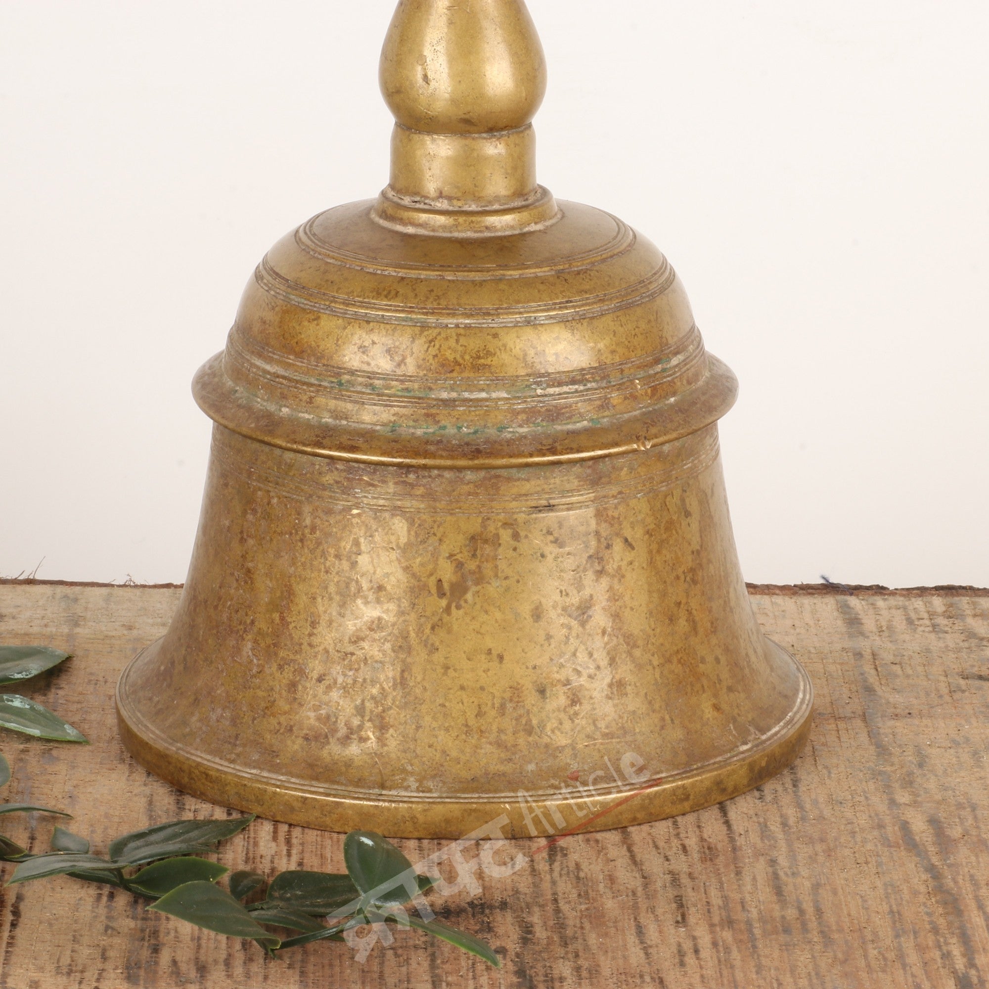 Brass Bell with Sacred Nandi Figurine