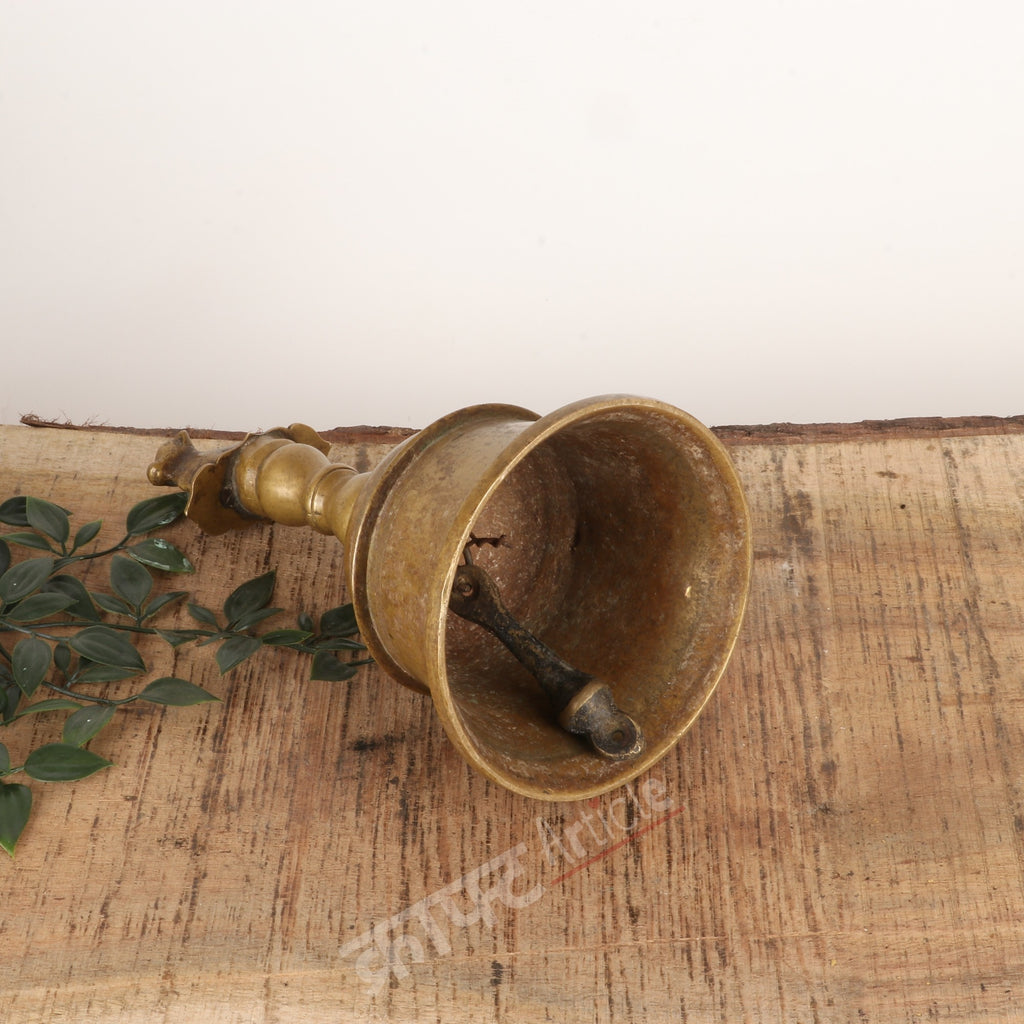 Brass Bell with Sacred Nandi Figurine