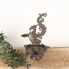 Traditional Oil Lamp (Peacock Diya) 16"