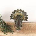 Brass Varaha Mask Wall Décor Accent