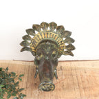 Brass Varaha Mask Wall Décor Accent