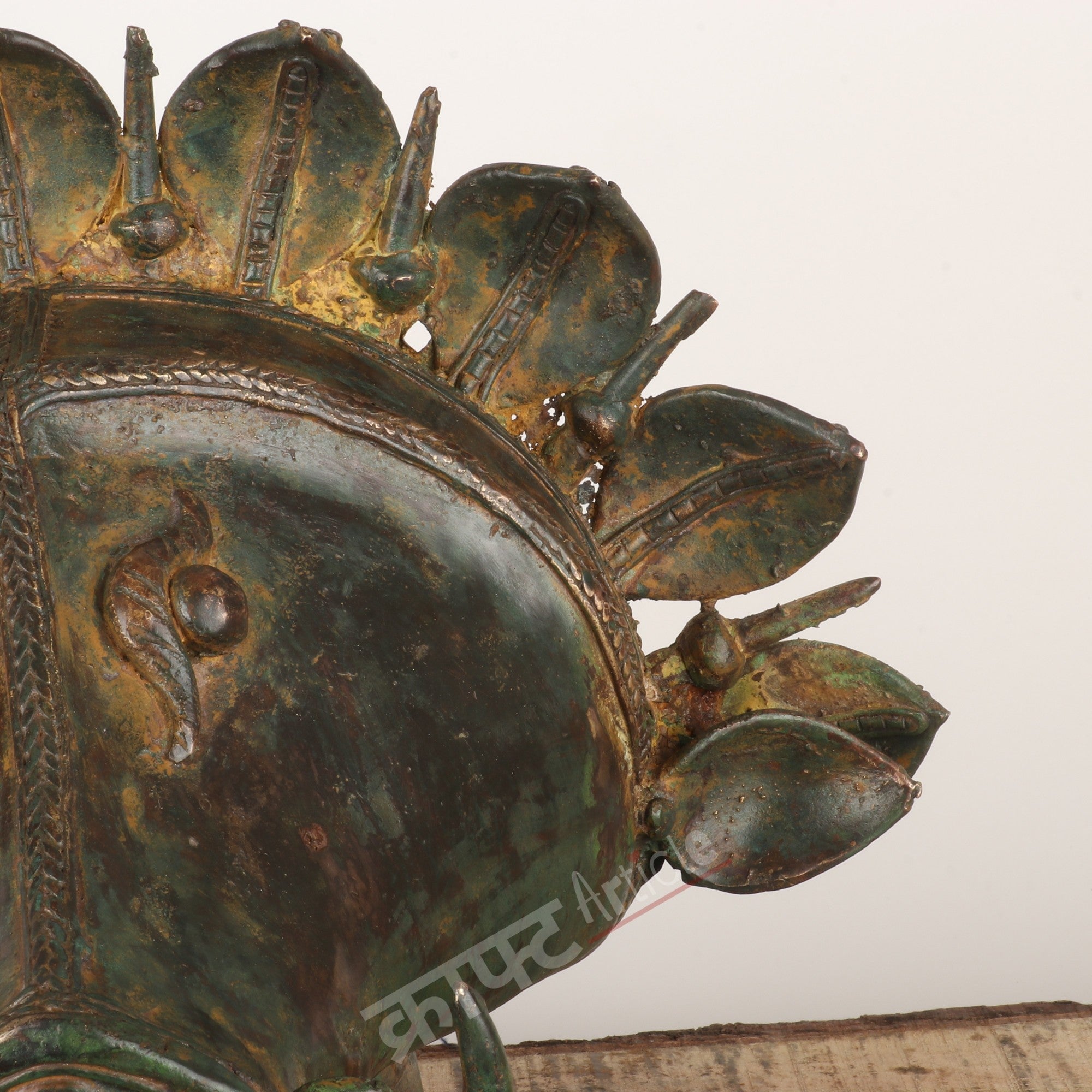 Brass Vintage Varaha Mask Wall Décor Accent