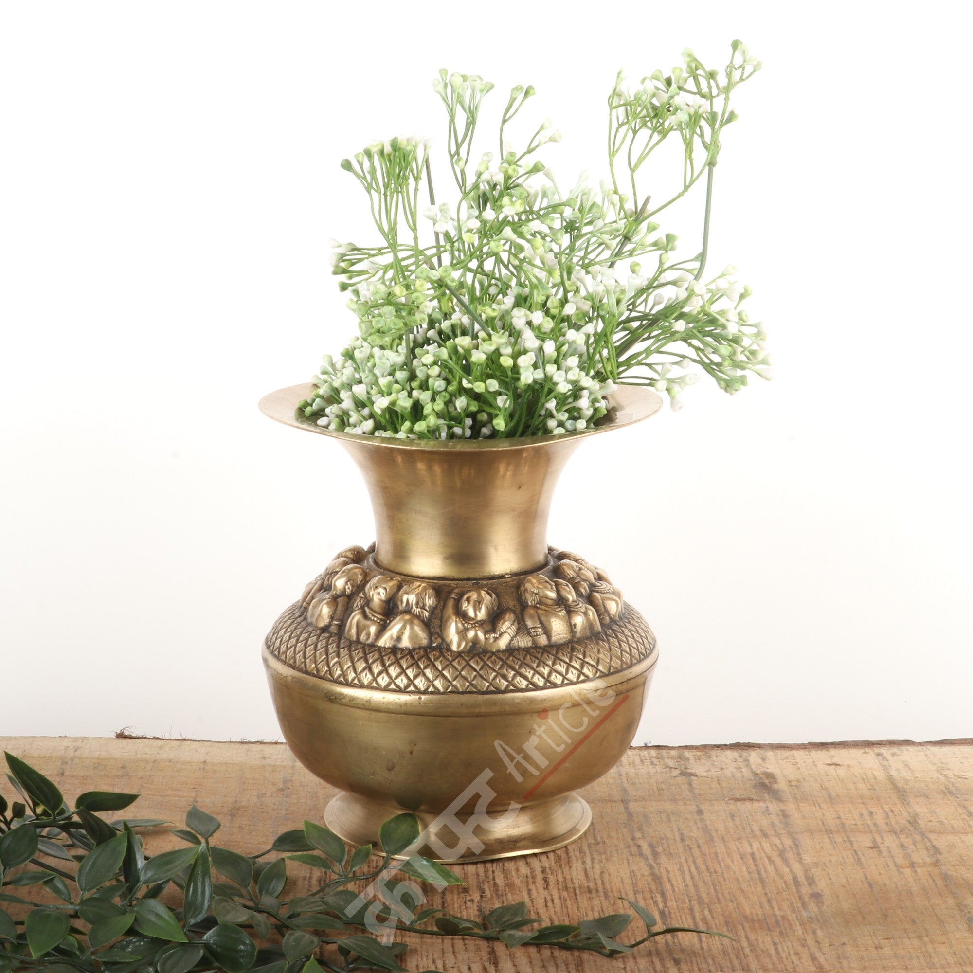 Vintage Brass Flower Pot