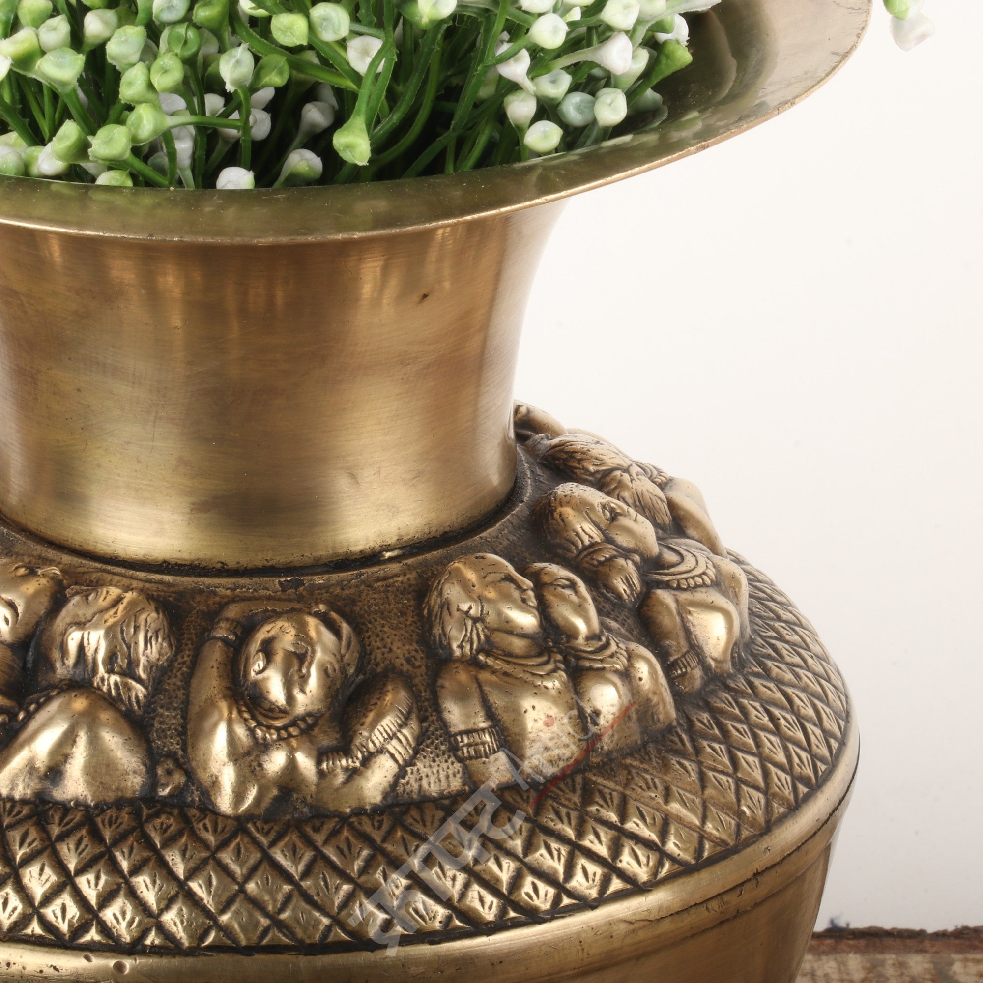 Vintage Brass Flower Pot