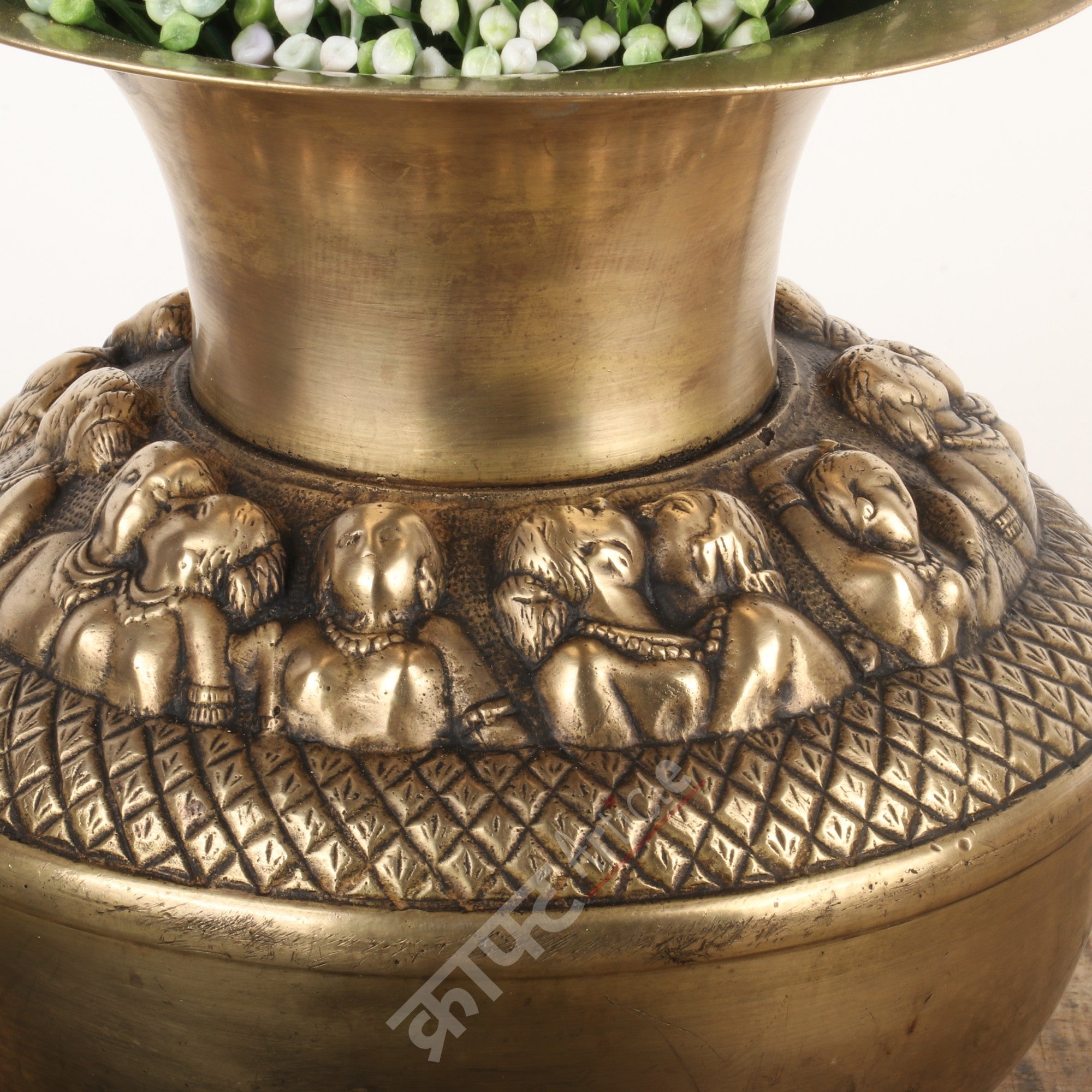 Vintage Brass Flower Pot