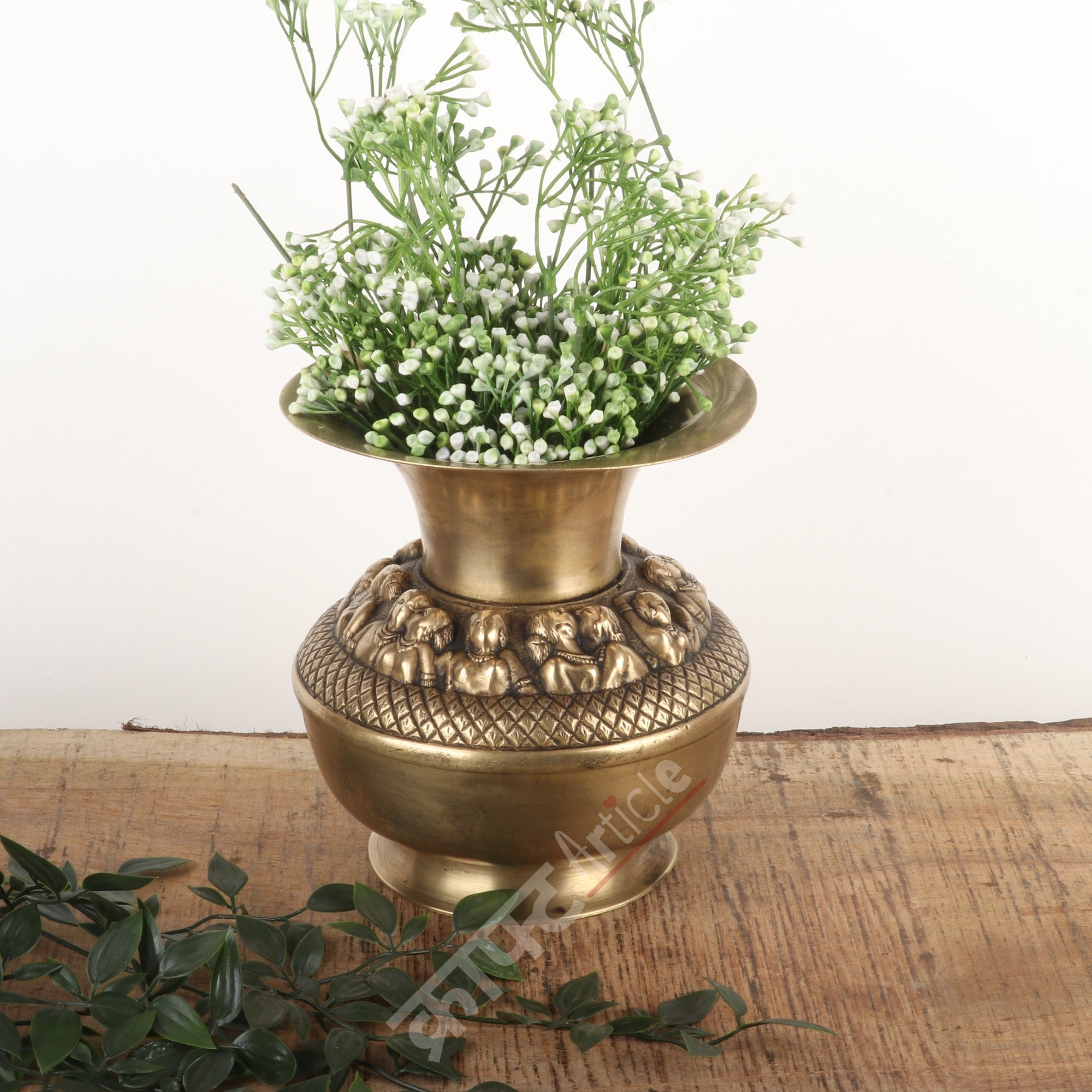 Vintage Brass Flower Pot