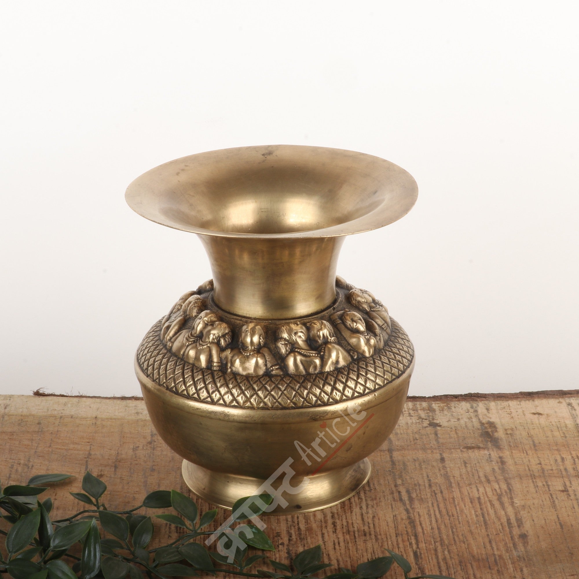 Vintage Brass Flower Pot