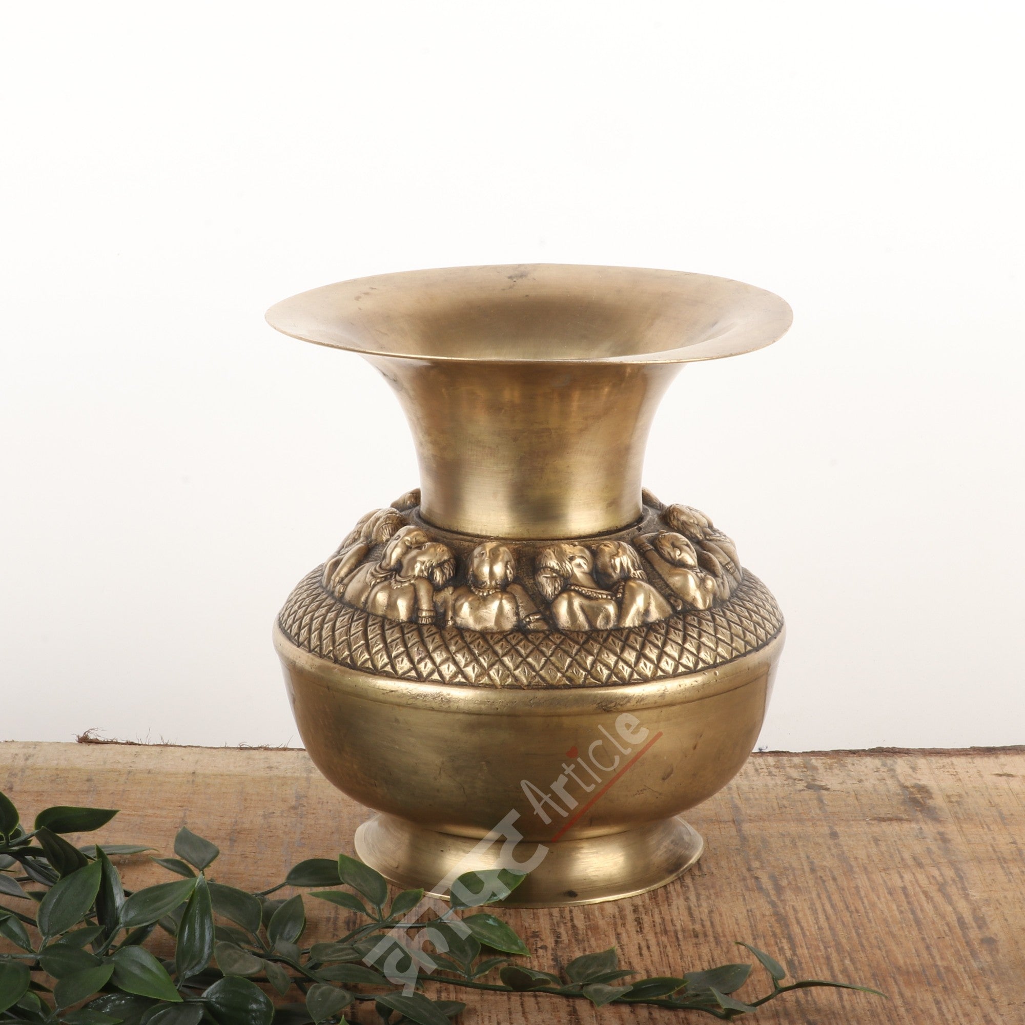 Vintage Brass Flower Pot