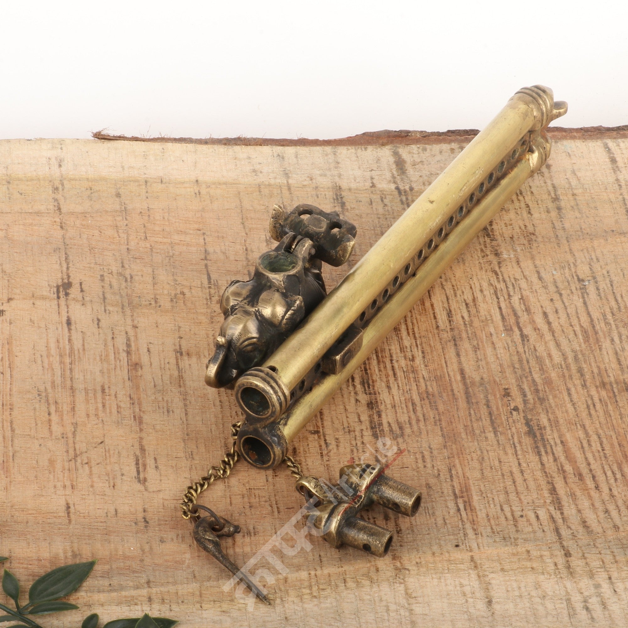 Vintage Brass Ink Pot