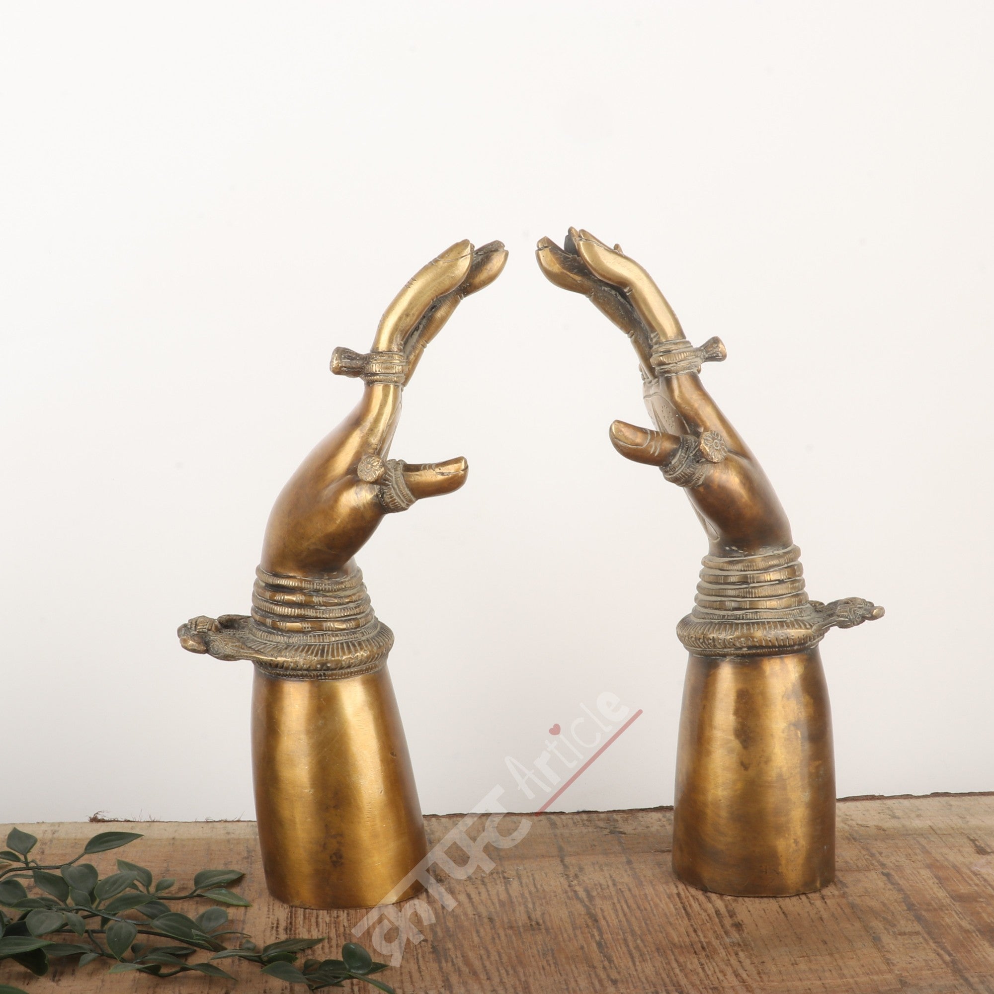 Brass Ritual Hands Sculpture